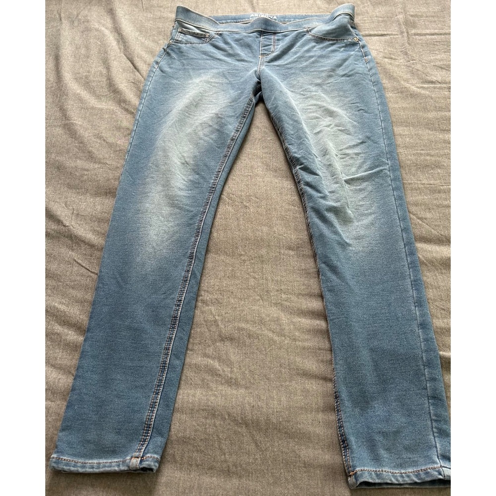 Arizona Jean Co Womens Plus Jegging Light Wash Blue Pull On Denim Pants 18.5